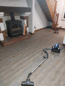 Photo de galerie - Pose de sol en lames pvc