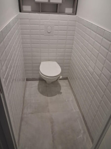 Photo de galerie - Carrelage de toilette 10 x 10  
