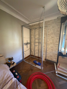 Photo de galerie - Création salle de bains dans une chambre