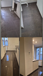 Photo de galerie - Cusine 
avant et après de nettoyage 