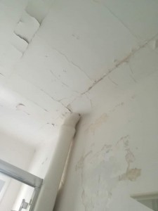 Photo de galerie - Réparation et peinture d'un salle de bain très endommagé suite dégâts d'eau 

Avant