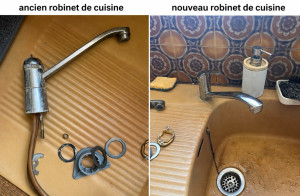 Photo de galerie - Changement d’un robinet de cuisine