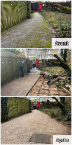 Photo de galerie - Nettoyage et nivellement des dalles.