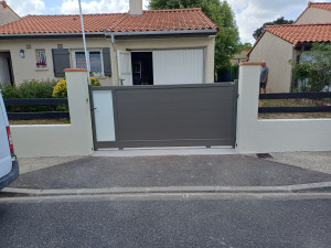 Photo de galerie - Pose portail coulissant 