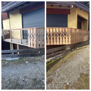 Photo de galerie - Remplacement garde corps, vernis, peinture