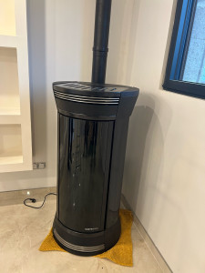 Photo de galerie - Pose d’un poêle a granule a ventouse 