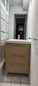 Photo de galerie - Remplacement meuble vasque et robinetterie 