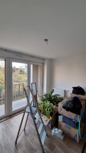 Photo de galerie - Montage des plafonniers (AVANT)