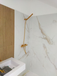 Photo de galerie - Installation multijoueur de douche finition 24k