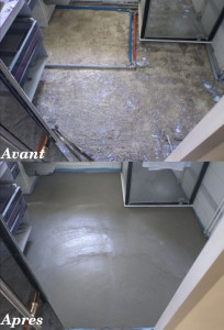 Photo de galerie - Chape dans une salle de bain