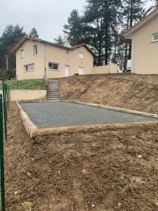 Photo de galerie - Création d’un terrain de pétanque 