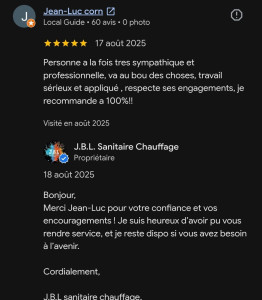 Photo de galerie - Avis client google 