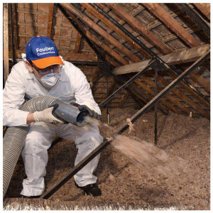 Photo de galerie - Isolation soufflé des combles perdus 