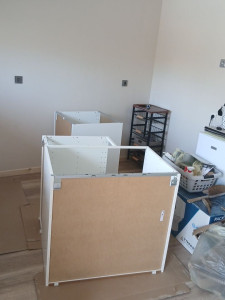 Photo de galerie - Pose de cuisine avec montage de meuble 