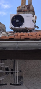 Photo de galerie - Pose d’un climatiseur de la marque bosch 