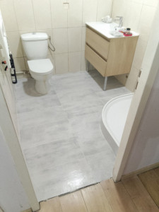 Photo de galerie - Carrelage , receveur et plancher realiser