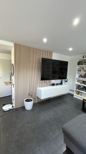 Photo de galerie - Mur lame bois 