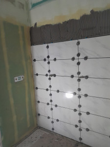 Photo de galerie - Pose faïence salle de bain, cuisine.