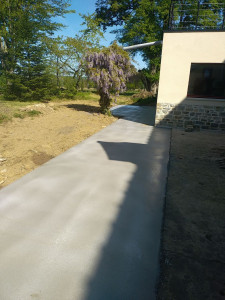 Photo de galerie -  terrassement et coffrage et ferraillage et coulage terrasse beton