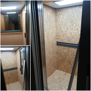 Photo de galerie - Habillage en bois d’ascenseur – Sur mesure