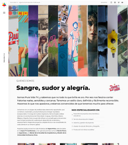 Photo de galerie - Site web pour Agence de Production Audiovisuelle