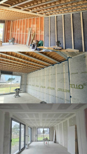 Photo de galerie - Isolation mur + habillage 