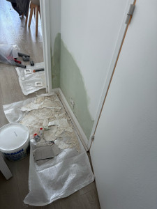 Photo de galerie - Réparation suite à une infiltration 