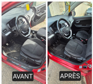 Photo de galerie - Simple nettoyage intérieur d’un véhicule à la demande du client. Résultat professionnel ?