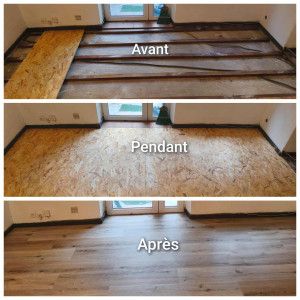Photo de galerie - Pose de parquet avec réparation