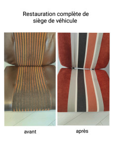 Photo de galerie - Création housse de siège de véhicule 