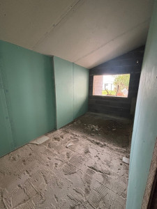 Photo de galerie - Création SDB BA13 hydrofuge + faux plafond