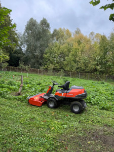Photo de galerie - Tonte : herbe grasse et terrain en pente AVANT