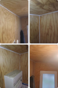 Photo de galerie - Joints acryliques pour boucher les interstices et prévenir le retour des punaises de lit dans les tiny houses.