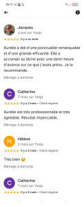 Photo de galerie - Je vous partage avec plaisir les retours de mes clients concernant mes services de ménage et repassage, reçus sur un autre support.