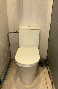 Photo de galerie - Remplacement du Wc + Évacuation 