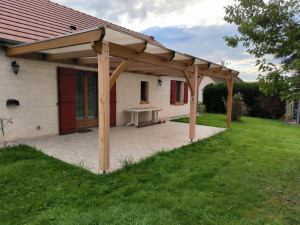 Photo de galerie - Changement des poteaux sur pergola 