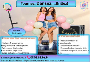 Photo de galerie - ? VIDÉOBOOTH 360 DISPONIBLE ?  Transformez vos événements en souvenirs inoubliables ✨ Mariages • Anniversaires • Soirées • Baby shower • Entreprises  ✅ Vidéos 360 HD ✅ Effets & musiques tendance ✅ Partage instantané  ?