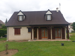 Photo de galerie - Demoussage et mise en hydrofuge coloré  en deux couches