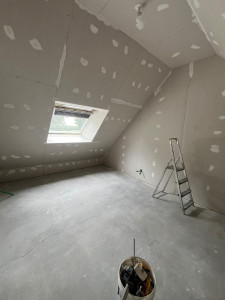 Photo de galerie - Ferraillage et placage placo comble 