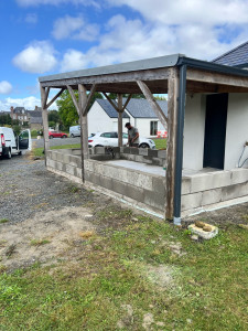 Photo de galerie - Pose de parpaings 