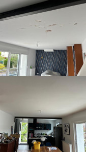 Photo de galerie - Pose de toile+ peinture 