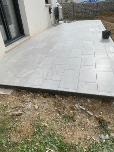 Photo de galerie - Pose de carrelage sur dalle béton armé 