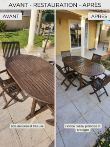 Photo de galerie - Restauration salon de jardin 