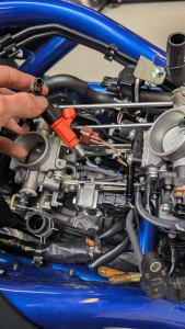 Photo de galerie - Diagnostic et recherche de panne sur une SV 650 problème d'injection