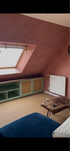 Photo de galerie - Meuble sur mesure avec portes en cannage 