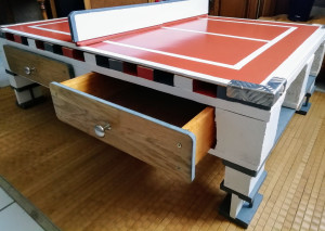 Photo de galerie - Table palette de salon mini ping pong