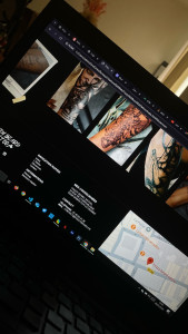Photo de galerie - Réalisation d’un pied de page pour page vitrine d’un salon de tatouage