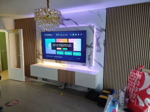 Photo de galerie - Création du salon avec luminaire 