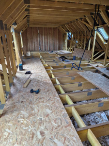 Photo de galerie - Pose de plancher osb