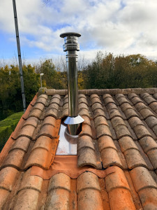 Photo de galerie - Sortie de toit inox concentrique 